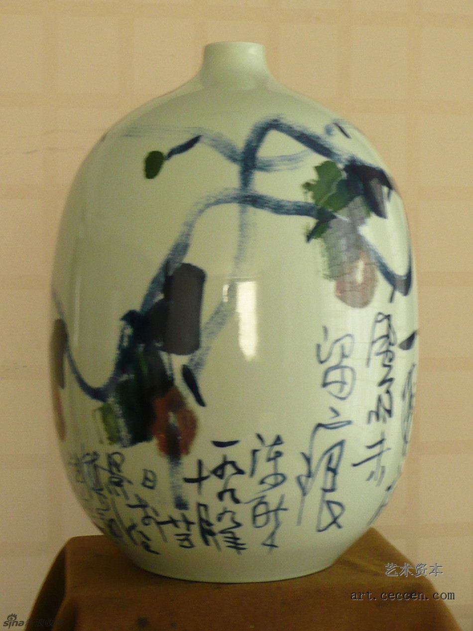 陈醉画瓷瓶 一夜风雨 之二